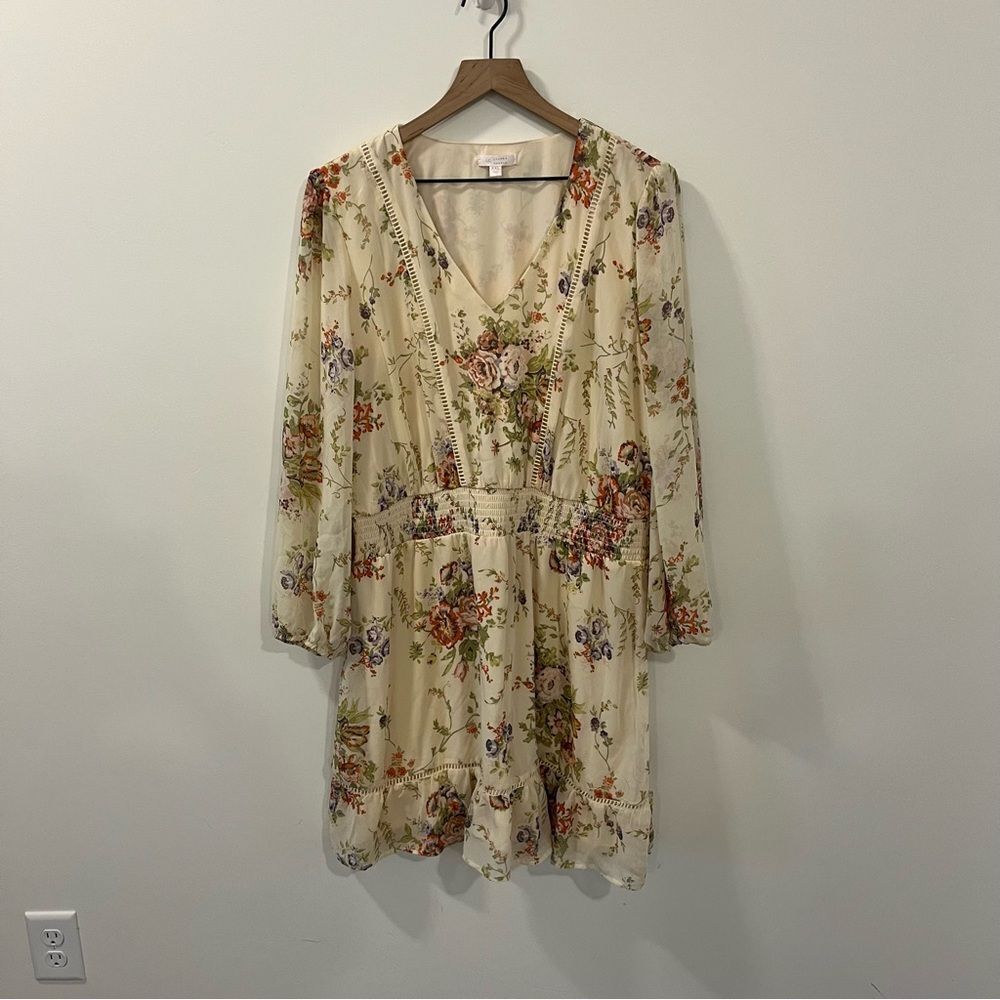 LC Lauren Conrad Floral Long Sleeve Dress XXL - Picture 3 of 13